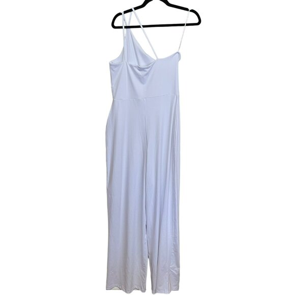 Susana Monaco Jumpsuit White One-Shoulder Strappy Stretch Jersey Size XL NWT - Picture 4 of 8